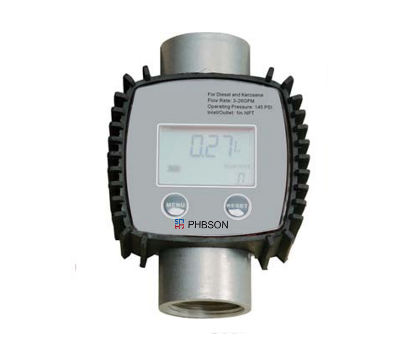 20134 1in. Turbine digital meter with 3/4in. adapters