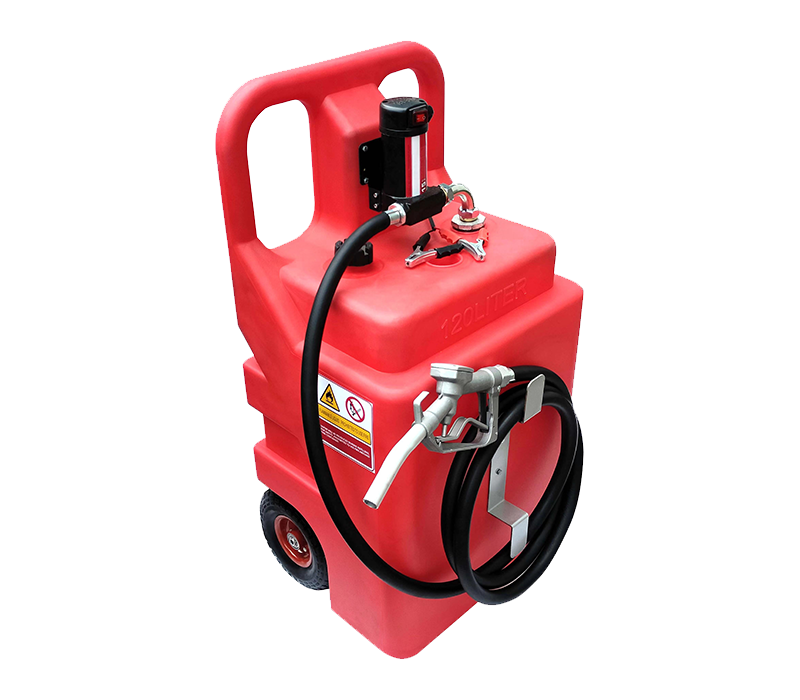20349-Portable fuel tank with 12v diesel transfer pump 120 litre